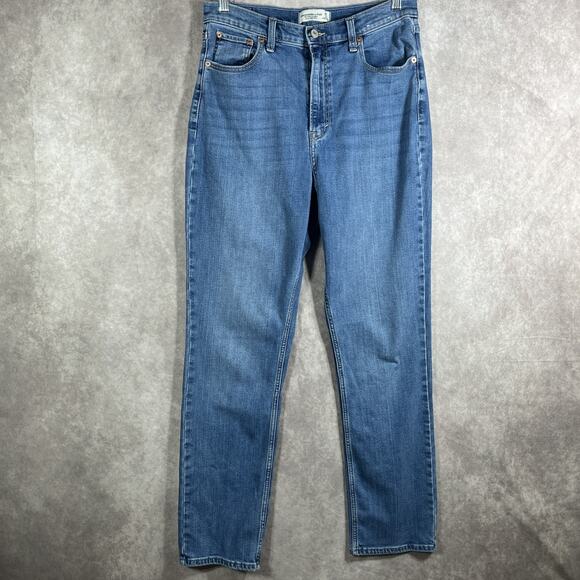 Abercrombie & Fitch Jeans Womens 29/8R The Slim Straight Ultra High Rise Denim - Picture 1 of 11